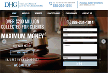 Tablet Screenshot of greenbergaccidentlawyer.com